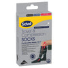 Scholl Travel and Compression Socks - Cotton Black (Small)