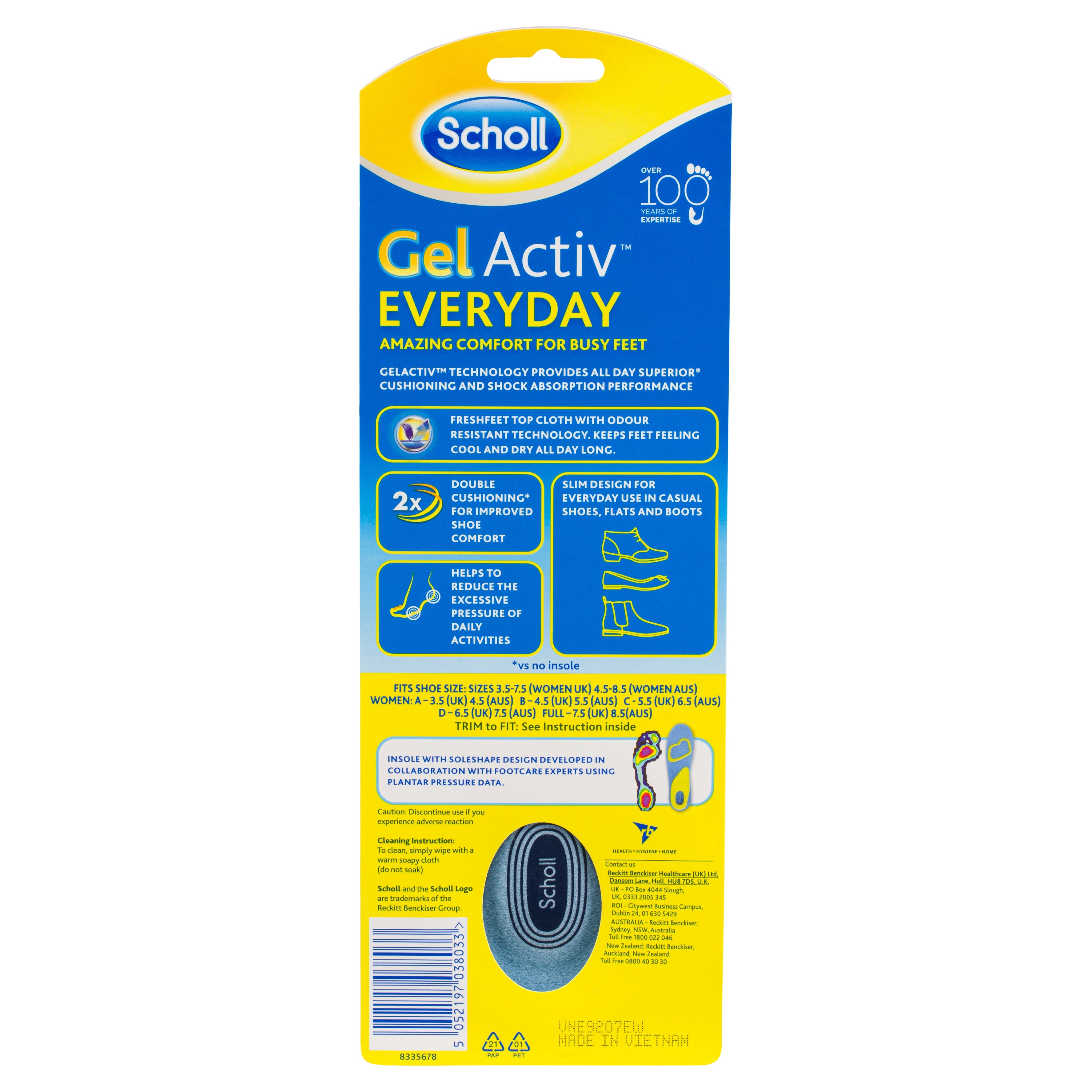 Scholl GelActiv Everyday Insoles Women Scholl Australia